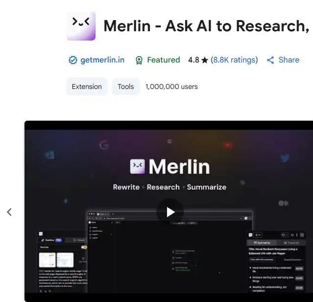 افزونه Merlin: دستیار هوش مصنوعی در دل مرورگر