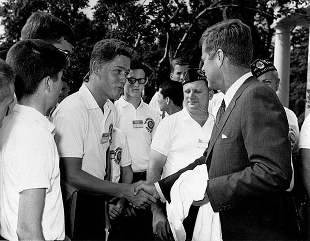 16 year old Bill Clinton shaking hands with JFK, 1963