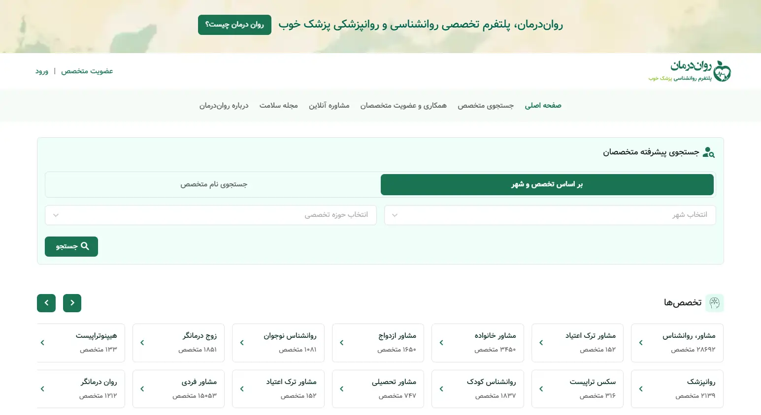 روان درمان، پلتفرم سلامت روان در ایران