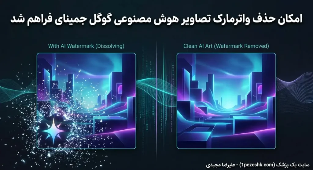 امکان حذف واترمارک آشکار تصاویر هوش مصنوعی گوگل جمینای